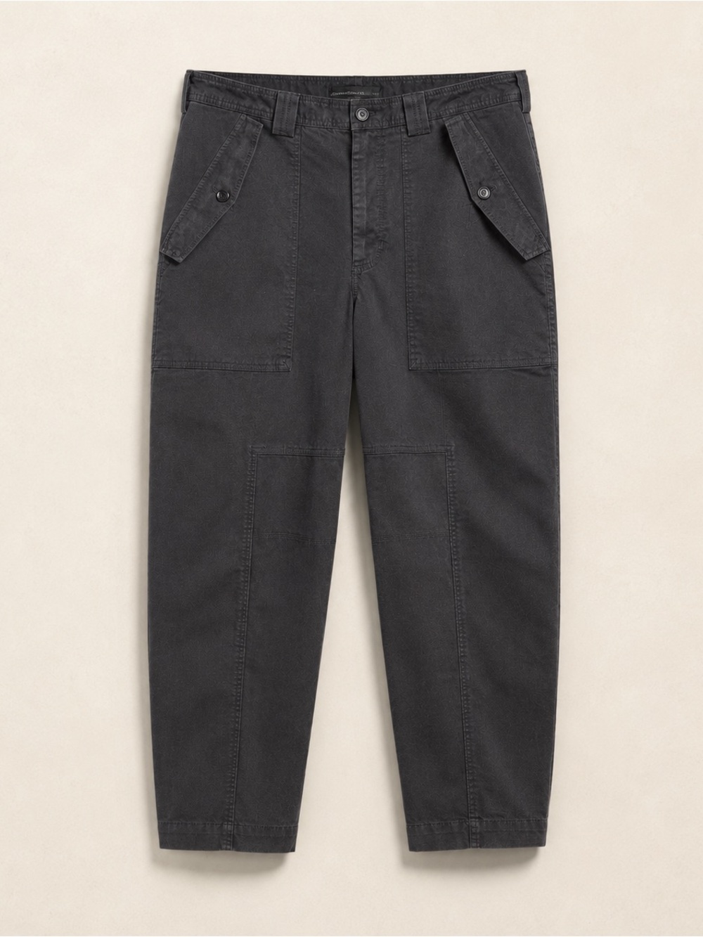 Banana Republic Barrel Leg Utility Chino Pants Charcoal NWT Size 16L